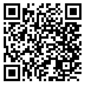 Black and white QR code on a white background. The QR code is centered and contains encoded digital information.