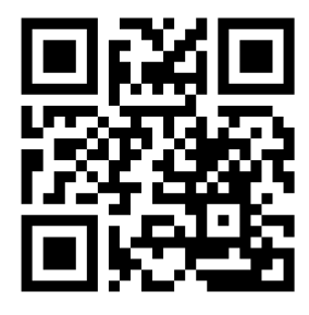 A black and white QR code displayed on a white background.