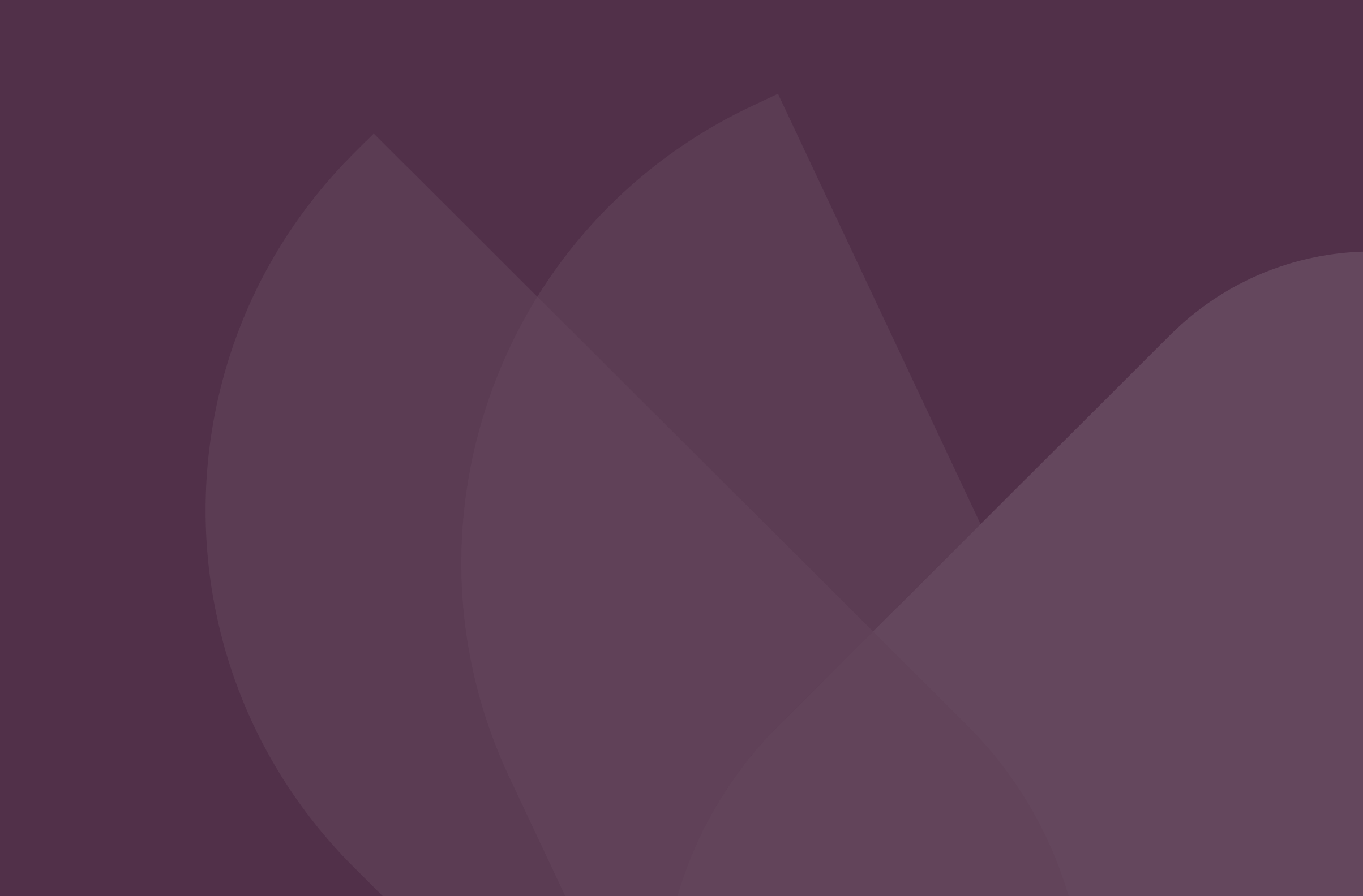 Dark purple abstract background with overlapping translucent geometric shapes and soft gradients.
