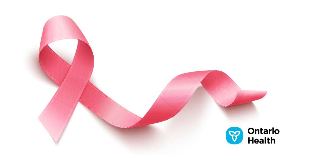 Pink Ribbon with Ontario Health Logo